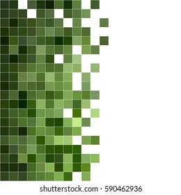 White green mosaic background. Geometric template with mesh of squares for your amazing design. Cells.