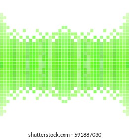 White green mosaic background. Geometric template with mesh of squares for your amazing design. Cells.