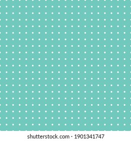 Patrón sin fisuras de Polka Dot blanco y verde. Para manteles, ropa, camisas, vestidos, papel, ropa de cama, mantas, edredones y otros productos textiles. Fondo vectorial.