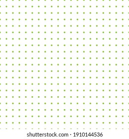 White and green Polka Dot seamless pattern. Vector background.