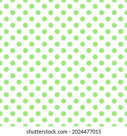 White and green Polka Dot seamless pattern. Vector background.