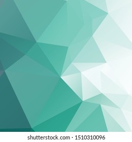 White and green polygon texture background