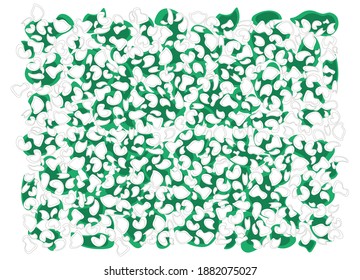 White and green shapes background. Vector. EPS 10.