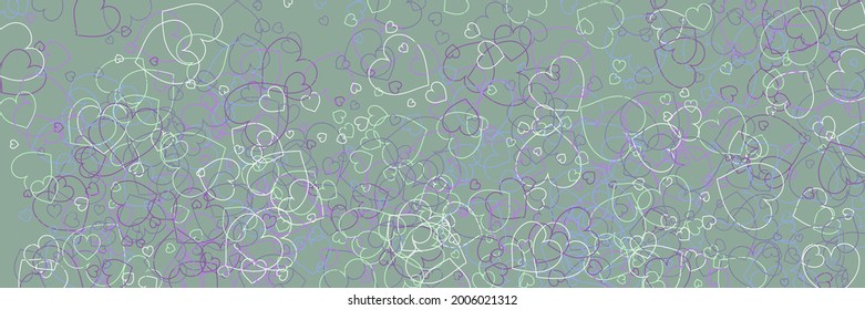 White Green Vivid Bright Colorful Print. Violet Neon Confetti Hearts Ornamental Fabrics. Blue Pink Purple Mint Olive Simple Romantic Pic. Love Party Multicolor Pastel Bordo Modern Design.