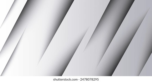 Weiß und grau 3d moderner abstrakter Hintergrund mit polygonaler Textur. Weich grau breit abstrakter Banner modern