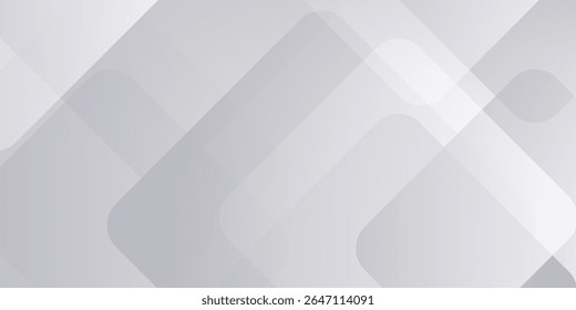Fundo abstrato moderno 3d branco e cinza com textura poligonal. Banner abstrato largo cinza suave papel abstrato moderno