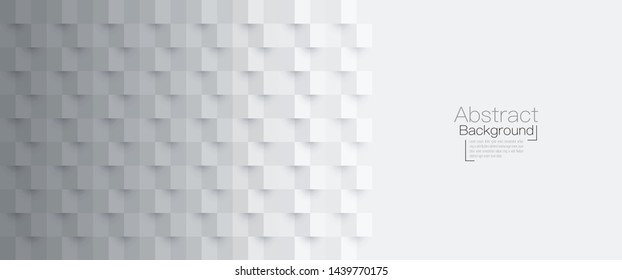 White and grey abstract architecture background with copy space. 3D paper art style background can be used in cover design, book design, brochure, flyer, poster, cd cover, website or advertising.