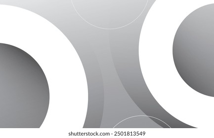 Fondo abstracto gris blanco con líneas circulares. Vector Eps10