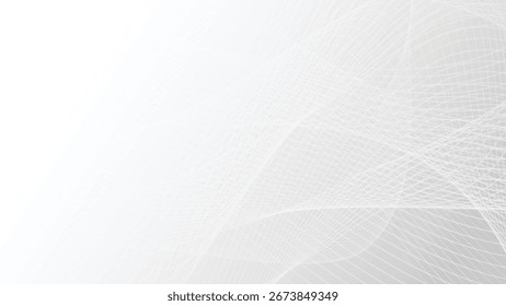 fundo abstrato branco e cinza com gradiente de cor e linhas gráficas onduladas