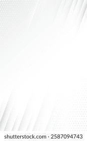 White and grey abstract background with halftone dots portrait