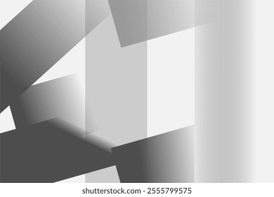 white grey abstract background . Monochromatic Abstract Geometric Pattern With Overlapping Rectangular Shapes