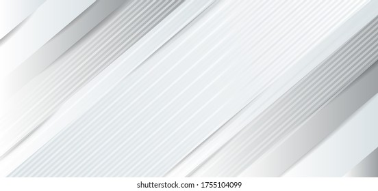 White grey abstract background paper shine and layer element. Modern style you can use for ad, poster, template, business presentation. Vector illustration   
