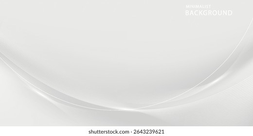 Fondo abstracto blanco y gris. Fondo Abstractas de líneas onduladas suaves, patrón borroso. Fondo de Vector pálido claro. Patrón geométrico pálido Abstractas EPS 10