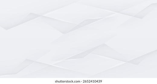 White and grey abstract background with smooth polygon style, triangle pattern that creates an elegant and sophisticated impression.