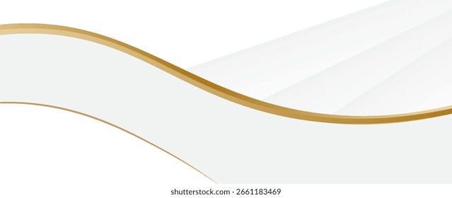 Fondo abstracto blanco y gris. Fondo abstracto liso, con líneas doradas. Fondo de Vector pálido claro. Abstractas patrón geométrico pálido. EPS 10
