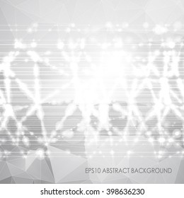 White & grey abstract background. Triangle pattern. EPS10 vector illustration.