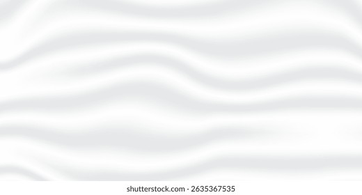 Abstrakter weißer und grauer Hintergrund mit wellenförmigen Linien und mit Aluminiumfolie gemusterten Farbverlauf-Texturen, ideal für moderne, elegante oder Tech-Designs.