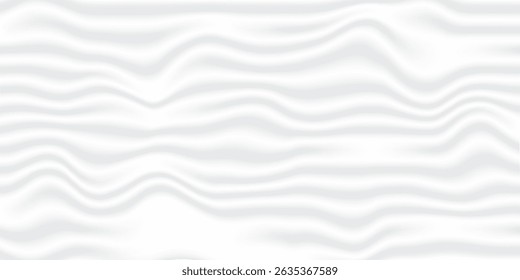 White and grey abstract background with wavy lines and aluminum foil patterned gradient texture, ideal for modern, elegant or tech-themed designs.