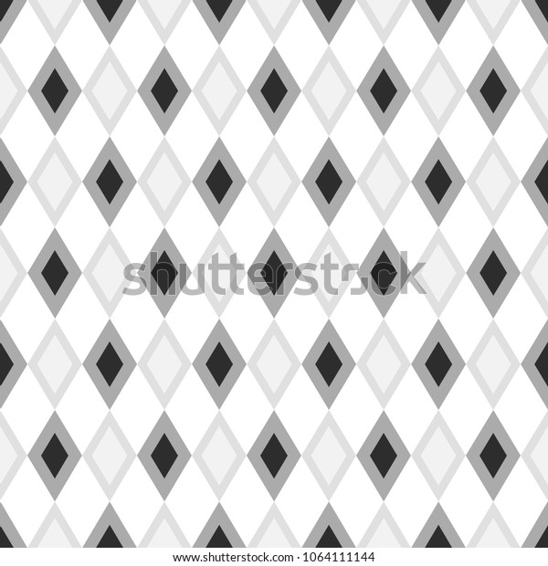 White Grey Abstract Geometric Diamond Seamless Stock Vector (Royalty