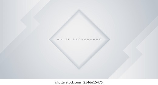 White grey abstract modern banner background with diagonal line and geometric triangle shape. Can use for flyer, poster, web.