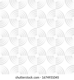 White and Grey abstract modern spin repeat Circle mix media. Abstract seamless geometric background. Art style can be used in cover design, book design, poster, cd cover, flyer, website. Vector.