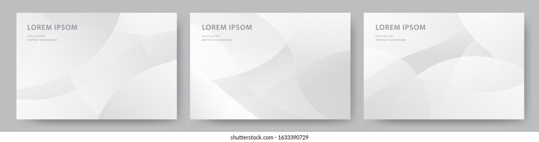 White and Grey abstract modern transparency circle presentation background - Shutterstock ID 1633390729