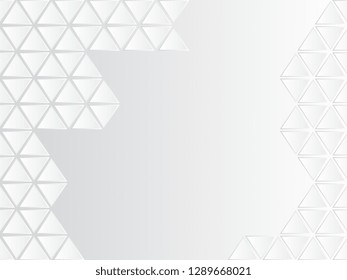 White and Grey abstract modern triangle presentation background. Vector illustration