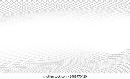 White And Grey Abstract Perspective Background 16x9. EPS10 Vector
