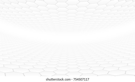 White And Grey Abstract Perspective Background 16x9. EPS10 Vector