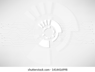 white grey abstract technology background with element hi-tech