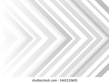White and grey arrows dynamic abstract background.