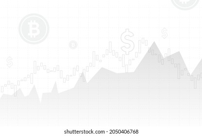 white grey background, Bitcoin crypto currency illustration vector for page, logo, card, banner, web and printing.