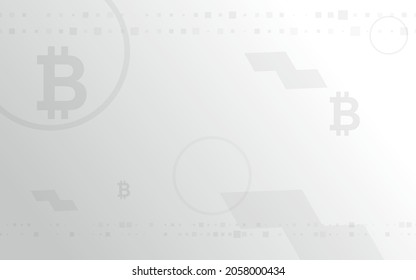 white grey background, Bitcoin crypto currency illustration vector for page, logo, card, banner, web and printing.