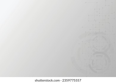 White and grey background in concept of network. Connection concept with line and dot connection and redial.