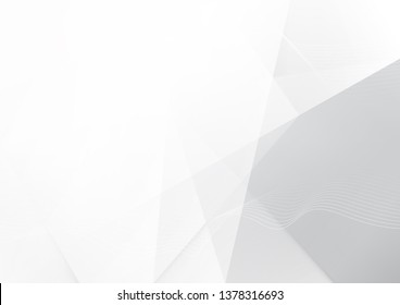 White and grey background. corporate technology modern design. pattern style geometric. abstract modern background used about technology or product presentation backdrop. vector. Illustration.