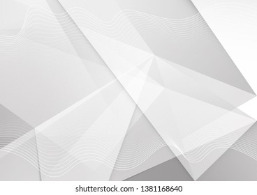 White and grey background. Corporate technology modern design. Pattern style geometric. Abstract modern background used about technology or product presentation backdrop. Vector. Illustration.