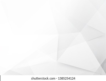 White and grey background. Corporate technology modern design. Pattern style geometric. Abstract modern background used about technology or product presentation backdrop. Vector. Illustration.