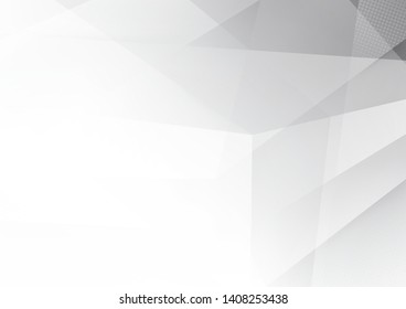 White and grey background. Corporate technology modern design. Pattern style geometric. Abstract modern background used about technology or product presentation backdrop. Vector. Illustration.