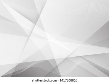 White and grey background. Corporate technology modern design. Pattern style geometric. Abstract modern background used about technology or product presentation backdrop. Vector. Illustration.