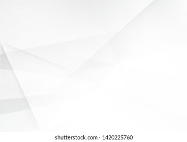White and grey background. Corporate technology modern design. Pattern style geometric. Abstract modern background used about technology or product presentation backdrop. Vector. Illustration.