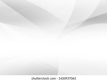 White and grey background. Corporate technology modern design. Pattern style geometric. Abstract modern background used about technology or product presentation backdrop. Vector. Illustration.