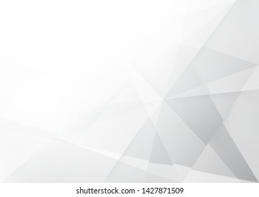 White and grey background. Corporate technology modern design. Pattern style geometric. Abstract modern background used about technology or product presentation backdrop. Vector. Illustration.