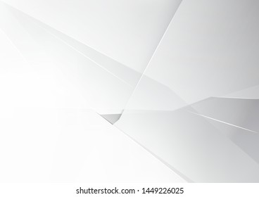 White and grey background. Corporate technology modern design. Pattern style geometric. Abstract modern background used about technology or product presentation backdrop. Vector. Illustration.