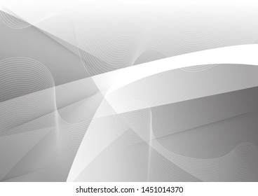 White and grey background. Corporate technology modern design. Pattern style geometric. Abstract modern background used about technology or product presentation backdrop. Vector. Illustration.