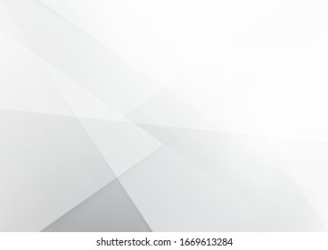Weißer und grauer Hintergrund. Unternehmenstechnologie, modernes Design. Geometrischer Musterstil. Abstrakter, moderner Hintergrund für Technologie oder Produktpräsentation. Vektorillustration.