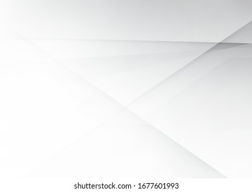 Weißer und grauer Hintergrund. Unternehmenstechnologie, modernes Design. Geometrischer Musterstil. Abstrakter, moderner Hintergrund für Technologie oder Produktpräsentation. Vektorillustration.