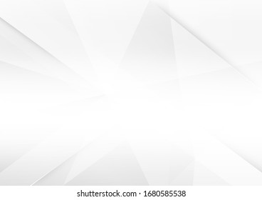 White and grey background. Corporate technology modern design. Pattern style geometric. Abstract modern background used about technology or product presentation backdrop. Vector illustration.