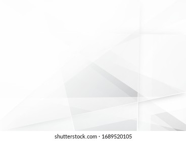 White and grey background. Corporate technology modern design. Pattern style geometric. Abstract modern background used about technology or product presentation backdrop. Vector illustration.