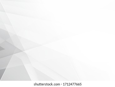 White and grey background. Corporate technology modern design. Pattern style geometric. Abstract modern background used about technology or product presentation backdrop. Vector illustration.