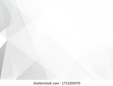 White and grey background. Corporate technology modern design. Pattern style geometric. Abstract modern background used about technology or product presentation backdrop. Vector illustration.
